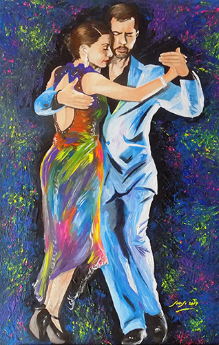 Así se baila el tango. 0,70x110, técnica mixta