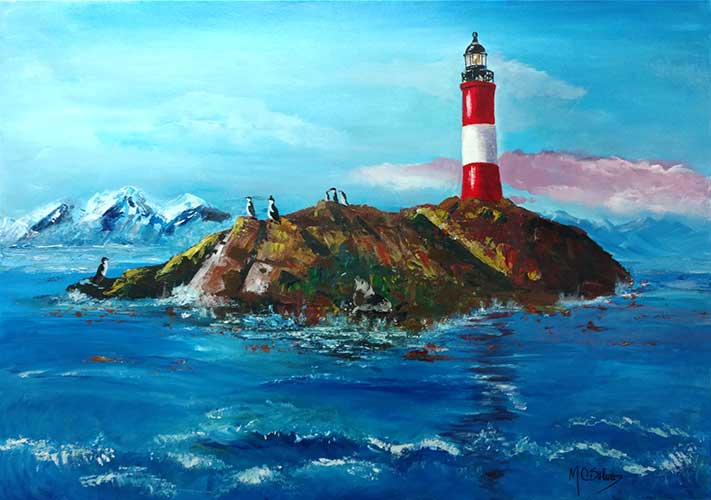  Faro del Fin del mundo, acrílico 70x50