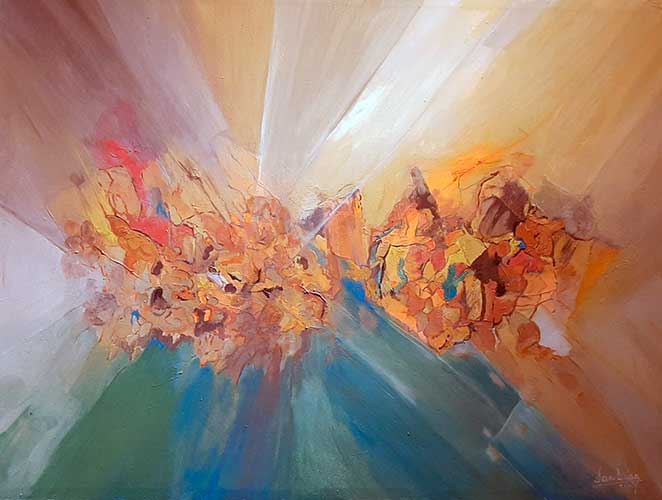 Renacer. Técnica mixta sobre tela 90 ×80	