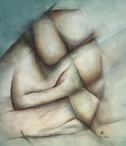 ABRAZO. Acrílico / lienzo. 104 x 90 cm 	