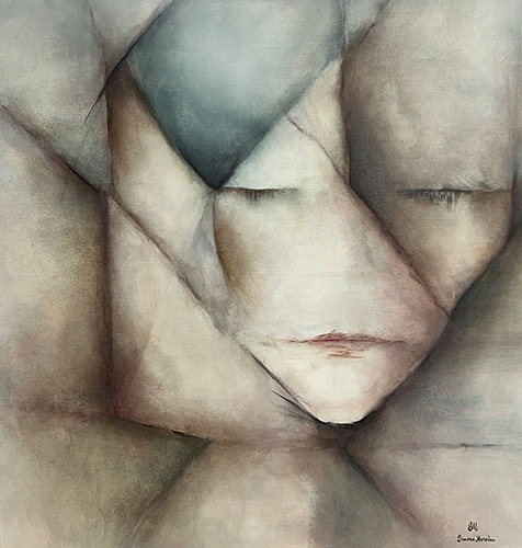 SILENCIO. Acrílico / lienzo. 90 x 85 cm 	