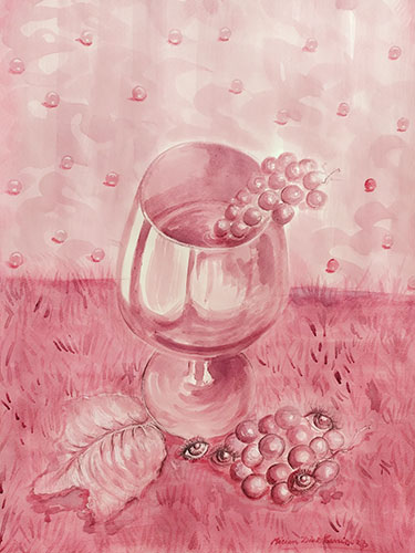 Vendimia, vino sobre papel, 50x70 cm	